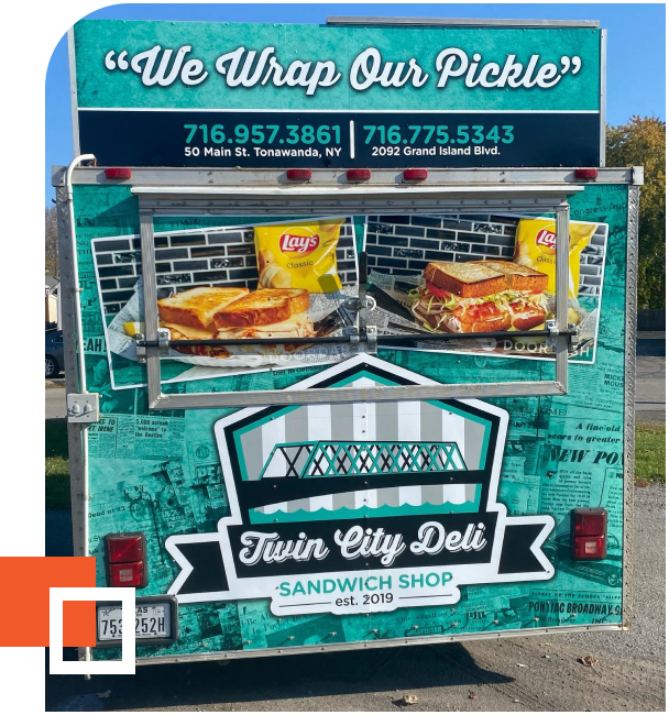 Twin City Deli food truck wrap