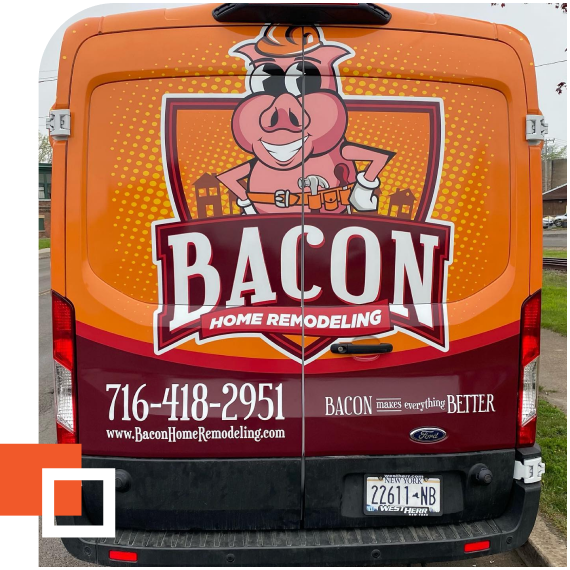 Bacon Home Remodeling van wrap