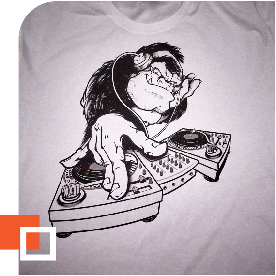 DJ lion graphic t-shirt design