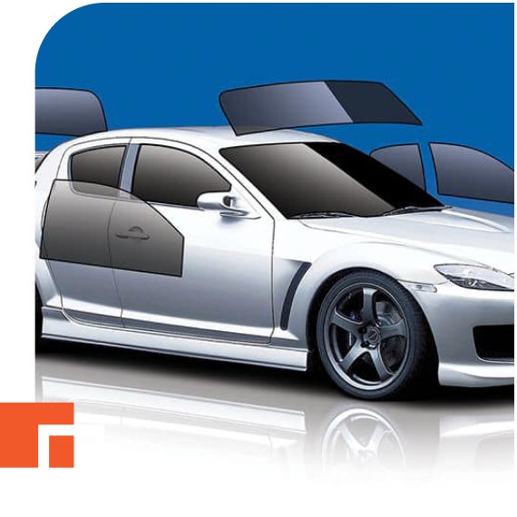 Silver car with tinted windows