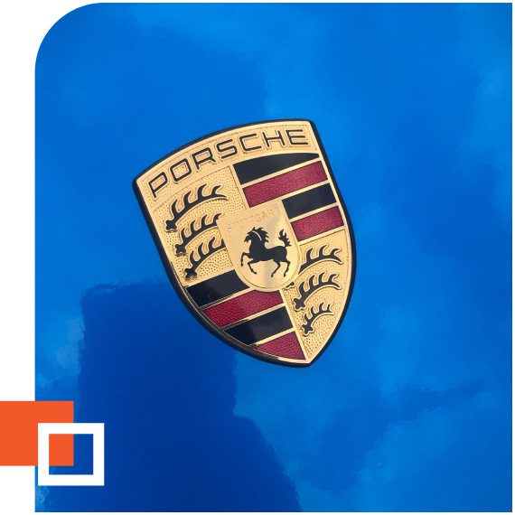 Porsche crest logo channel letter sign