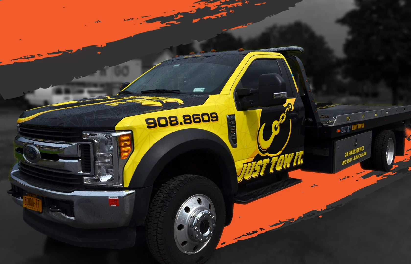 Vehicle wrap hero background